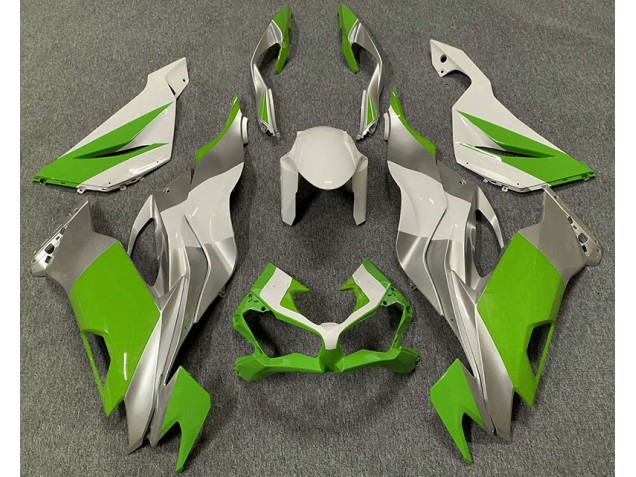 Green White and Silver 2019-2023 ZX6R Fairings