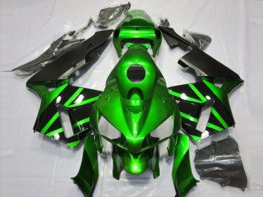 Green and Black 2005-2006 CBR600RR Fairings