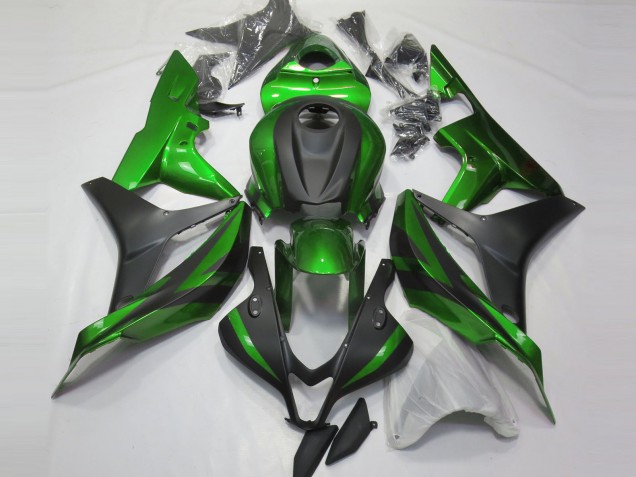 Green and Matte Black 2007-2008 CBR600RR Fairings