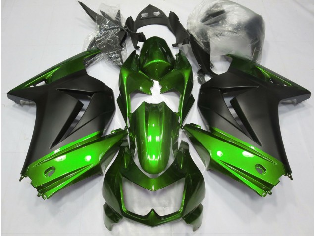 Green and Matte Black 2008-2012 Ninja 250 Fairings