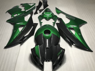 Green w Carbon Fiber Style 2008-2016 R6 Fairings