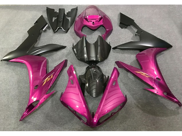 Hot Pink and Carbon Fiber Style 2004-2006 R1 Fairings