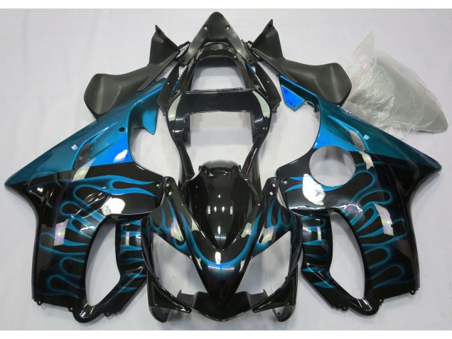 Light Blue Flame 2001-2003 CBR600 F4i Fairings