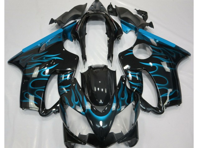 Light Blue Flame 2004-2007 CBR600 F4i Fairings