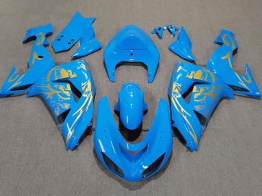 Light Blue & Gold 2006-2007 ZX10R Fairings