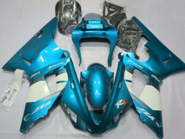 Light Blue & White 2000-2001 R1 Fairings