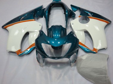 Light Blue and Orange 1999-2000 CBR600 F4 Fairings