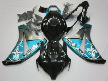 Light Blue on Black Custom 2008-2011 CBR1000RR Fairings