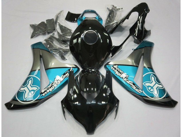 Light Blue on Black Custom 2008-2011 CBR1000RR Fairings