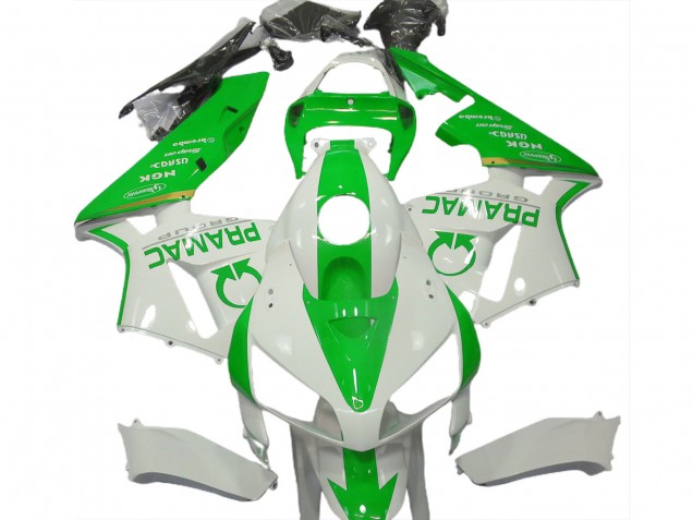 Light Green and White Pramac 2005-2006 CBR600RR Fairings