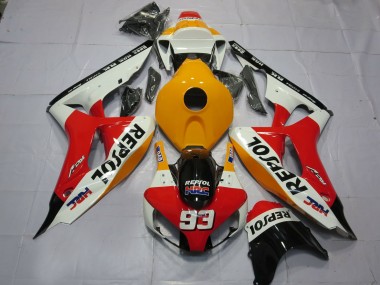 Light Orange White Repsol 2006-2007 CBR1000RR Fairings