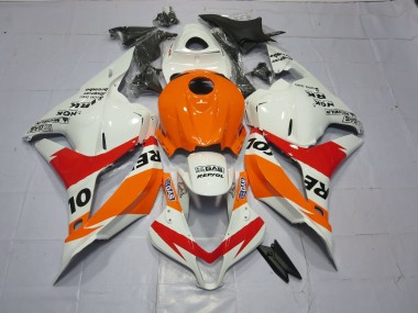 Light Orange and White Repsol 2009-2012 CBR600RR Fairings