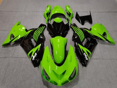 Lime Green and Black 2006-2011 ZX14R Fairings