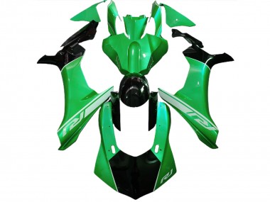 Lizard Green and Black 2015-2019 R1 Fairings