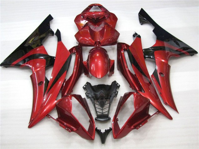 Maroon Black 2008-2016 R6 Fairings