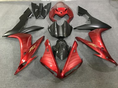 Maroon Red and Carbon Fiber Style 2004-2006 R1 Fairings