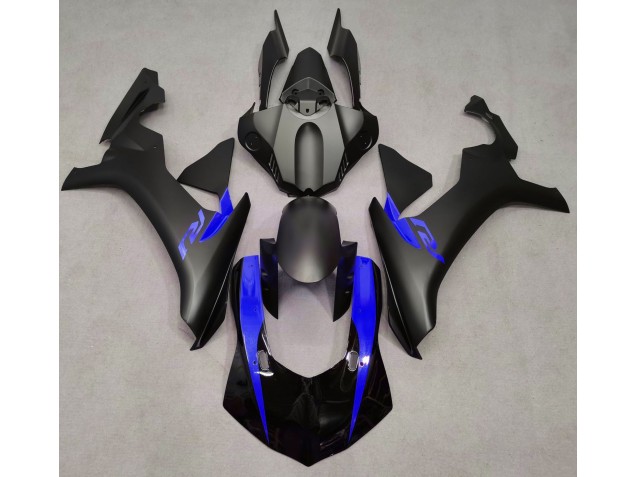 Matte Black & Blue 2015-2019 R1 Fairings