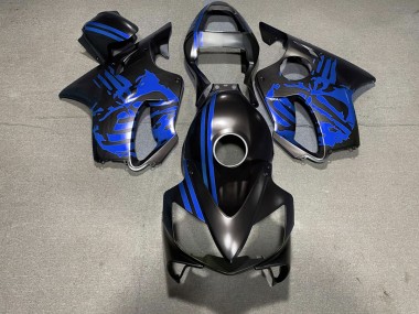 Matte Black & Blue Skull 2001-2003 CBR600 F4i Fairings