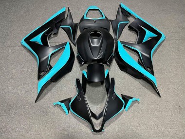 Matte Black & Cyan 2007-2008 CBR600RR Fairings