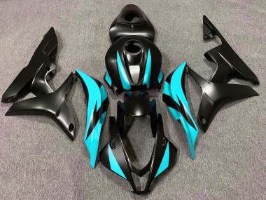 Matte Black & Cyan Design 2007-2008 CBR600RR Fairings