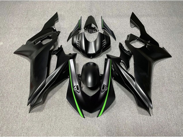 Matte Black & Green Accents 2017-2021 R6 Fairings