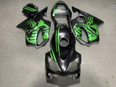 Matte Black & Green Skull 2001-2003 CBR600 F4i Fairings