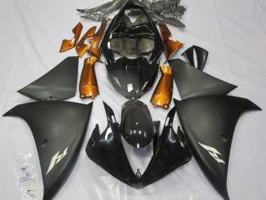 Matte Black & Orange 2009-2011 R1 Fairings