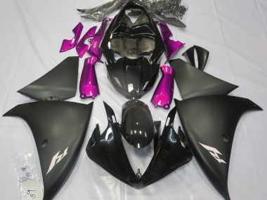 Matte Black & Pink 2009-2011 R1 Fairings