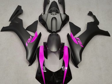 Matte Black & Pink 2015-2019 R1 Fairings