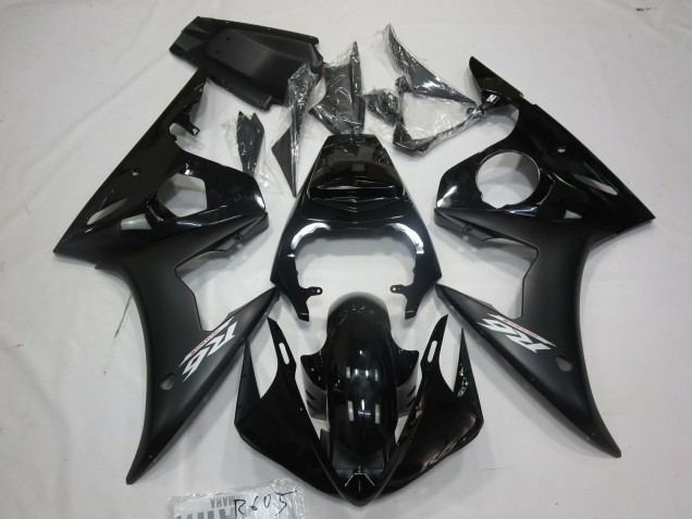 Matte Black White Decal 2005 R6 Fairings