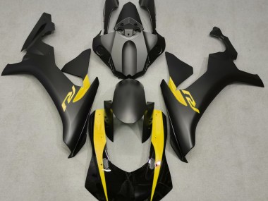 Matte Black & Yellow 2015-2019 R1 Fairings