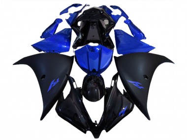 Matte Black and Blue 2012-2014 R1 Fairings