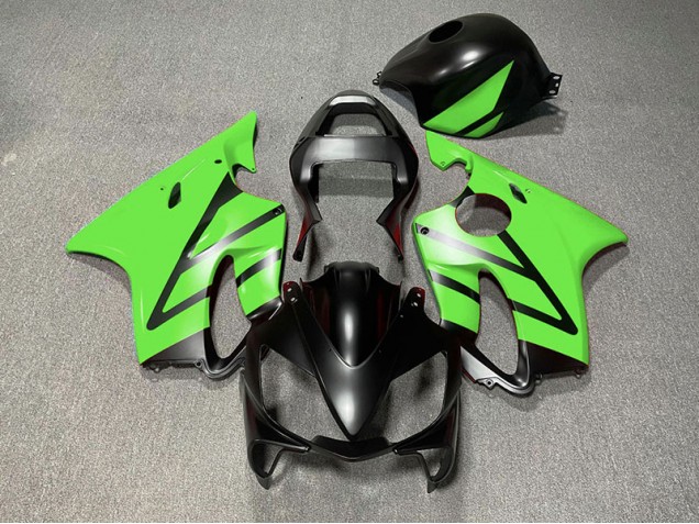 Matte Black and Green 2001-2003 CBR600 F4i Fairings