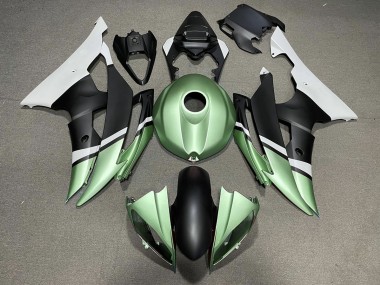 Matte Black and Green 2008-2016 R6 Fairings