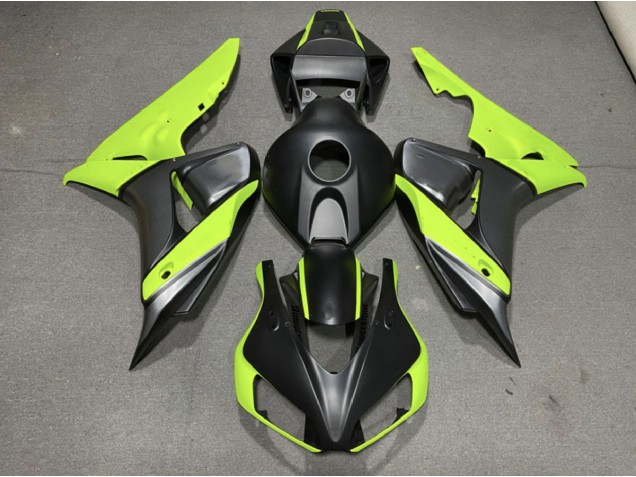 Matte Grey Black and Green 2006-2007 CBR1000RR Fairings