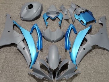 Matte Grey & Sky Blue 2008-2016 R6 Fairings