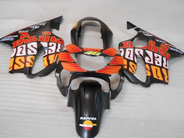 Matte Orange Black and Red 1999-2000 CBR600 F4 Fairings