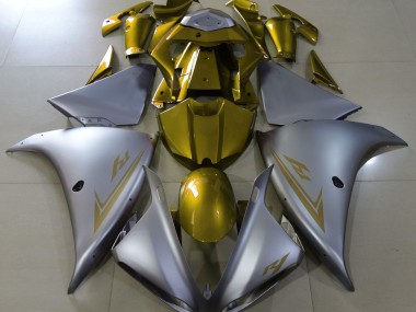 Matte Silver & Gold 2009-2011 R1 Fairings