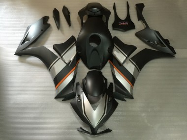 Matte Silver and Black 2012-2016 CBR1000RR Fairings