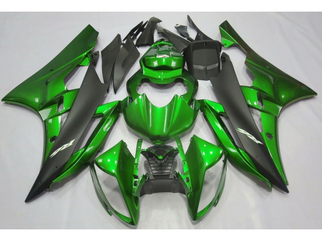 Metallic Green & Black 2006-2007 R6 Fairings