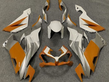 Orange White and Silver 2019-2023 ZX6R Fairings