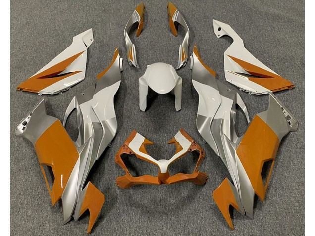 Orange White and Silver 2019-2023 ZX6R Fairings