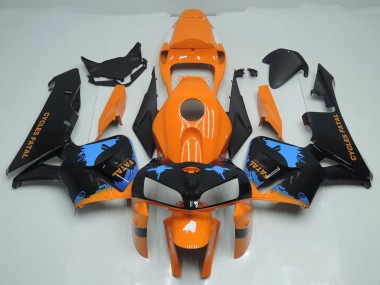 Orange and Black Splatter 2005-2006 CBR600RR Fairings