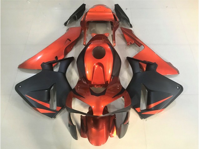 Orange and Matte Black 2003-2004 CBR600RR Fairings