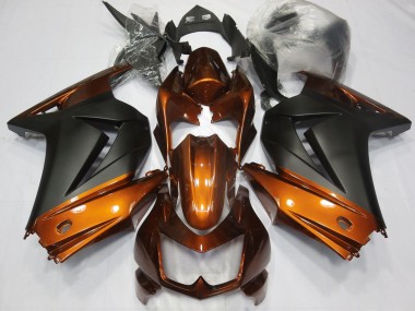 Orange and Matte Black 2008-2012 Ninja 250 Fairings