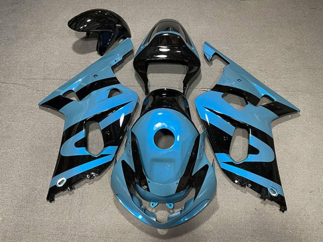 Pearl Light Blue and Black 2001-2003 GSXR 600-750 Fairings