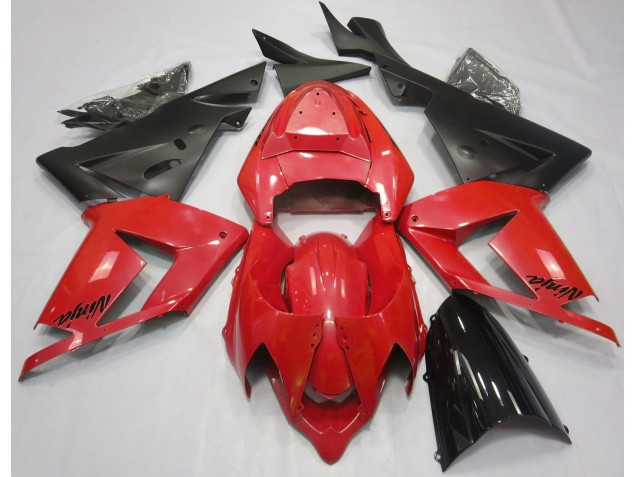 Pearl Red & Black 2004-2005 ZX10R Fairings