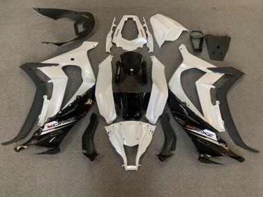 Pearl White & Black 2011-2015 ZX10R Fairings