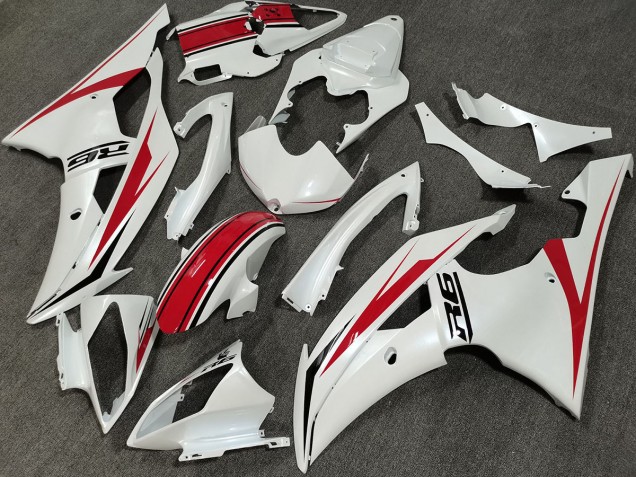 Pearl White Custom 2008-2016 R6 Fairings