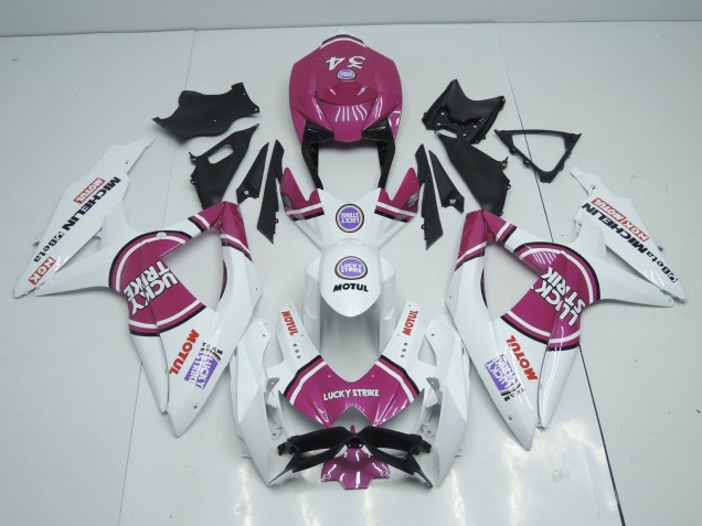 Pink Lucky Strike 2008-2010 GSXR 600-750 Fairings